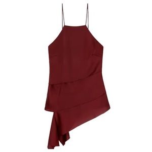 Asymmetrical Bias Cut Satin Cami